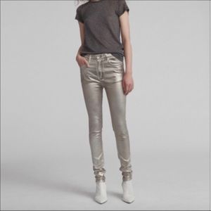 BNWT Rag & Bone Metallic Skinny Jeans
